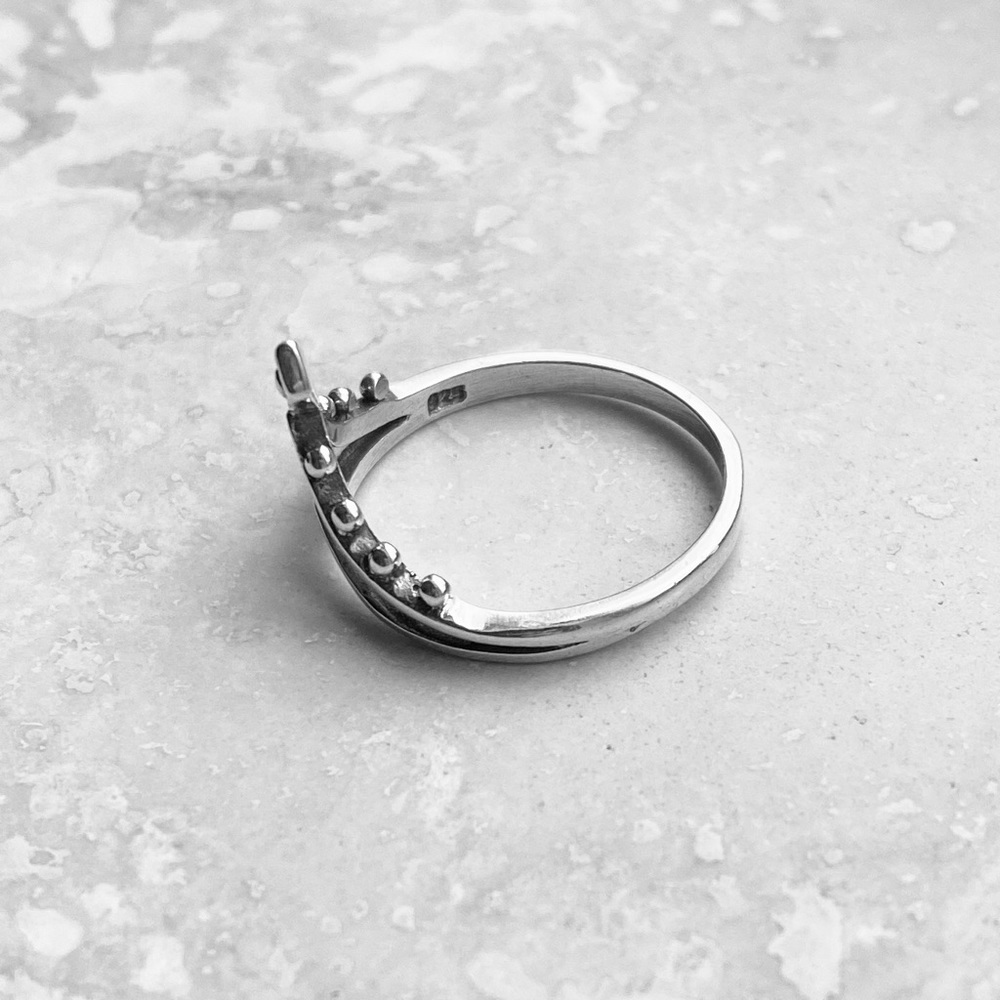 😍TOP SELLER😍 Sterling Silver Double V Shape Ring - Picture 8 of 8